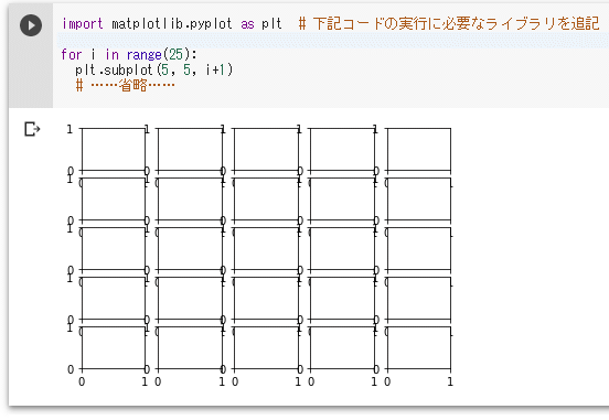 ループ処理(for文)の実行例