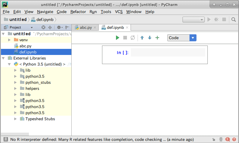 図12 PyCharmの起動例